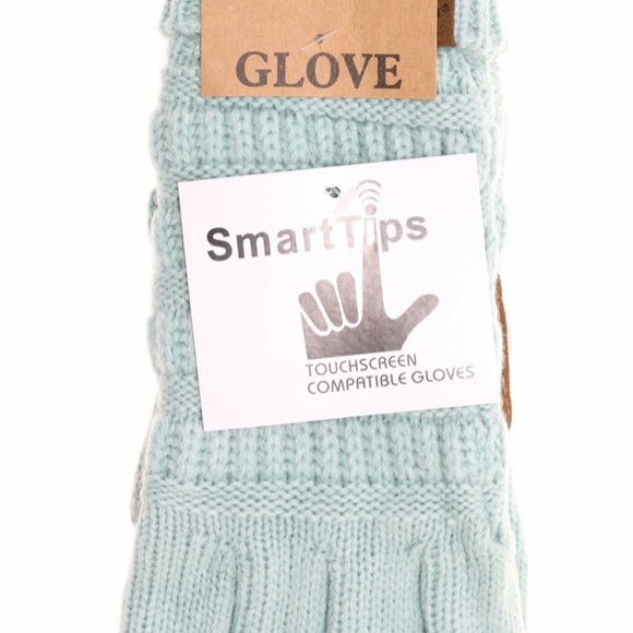 Set of C.C BeanieTail Kids'  Ponytail Beanie & Gloves - Picture 4 of 6